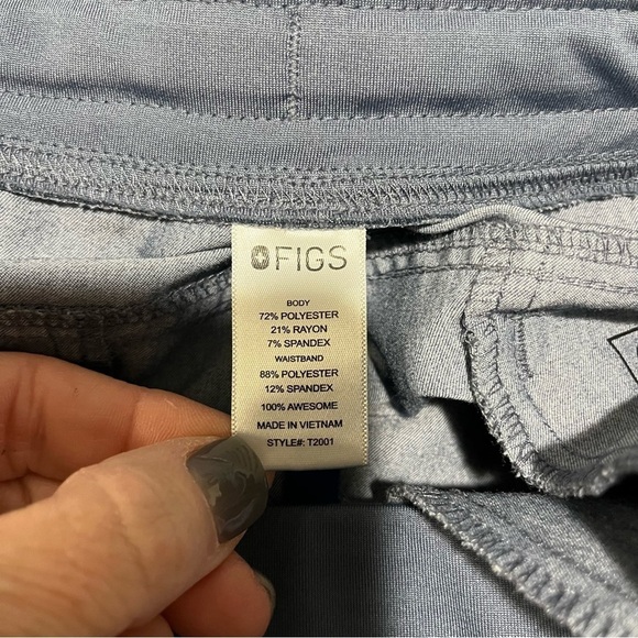 Figs Axim Cargo Scrub Pants Heather Blue Size Medium Style T2001 Medical - Picture 6 of 7